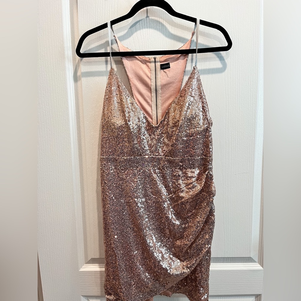 Rose Gold Backless Dress